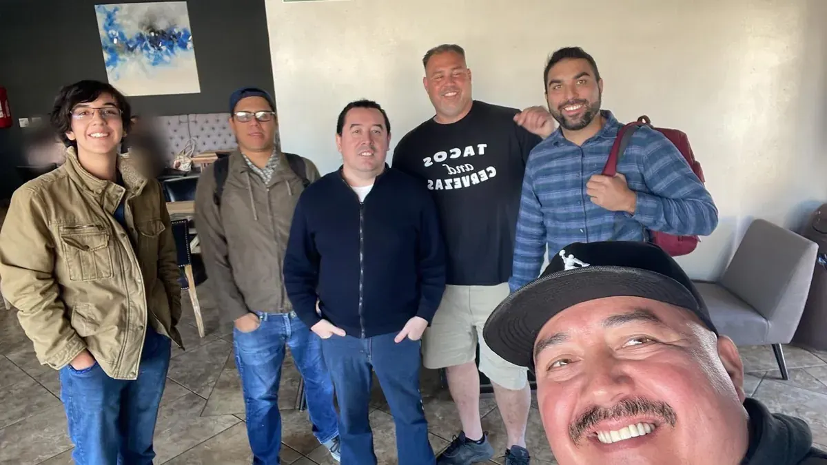 The Quality First Patios team, a six-person crew based in San Jacinto, CA